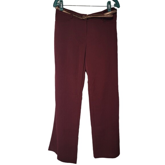 APT. 9  Trouser Dress Pants Modern‎ Fit Burgundy Stretch Trouser Leg Size 4 - Picture 6 of 6